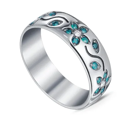 Jewelry Emporium Custom Wedding Bands with patterns and sapphires